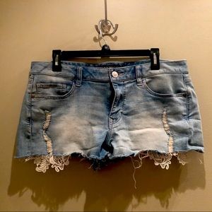 Express lace detail shorts size 10